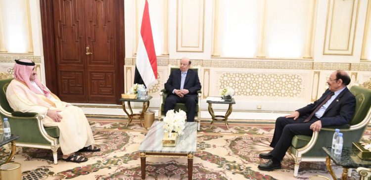 President Hadi delivers Saudi Ambassador a letter to Crown Prince Mohamed bin Salman