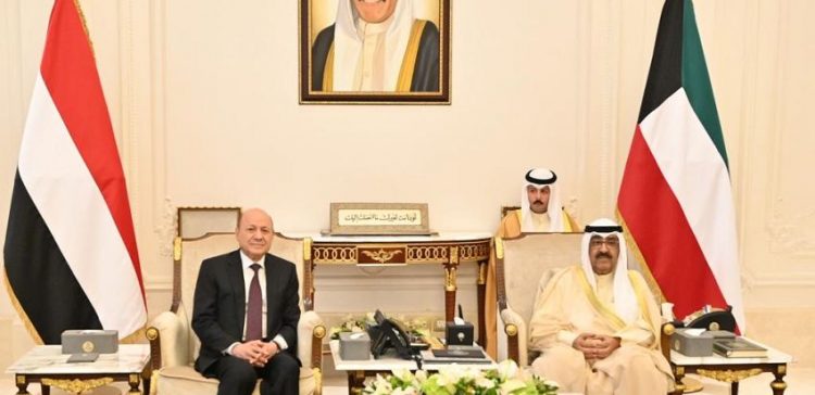 Kuwaiti Crown Prince receives President al-Alimi, confirms Kuwait’s full support for Yemen’s security, stability